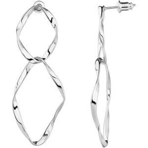 Sterling Silver  Gold Infinity Hoop Earrings